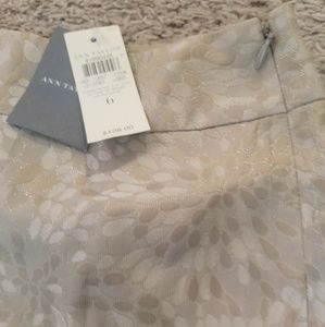 Ann Taylor silk, light gold skirt